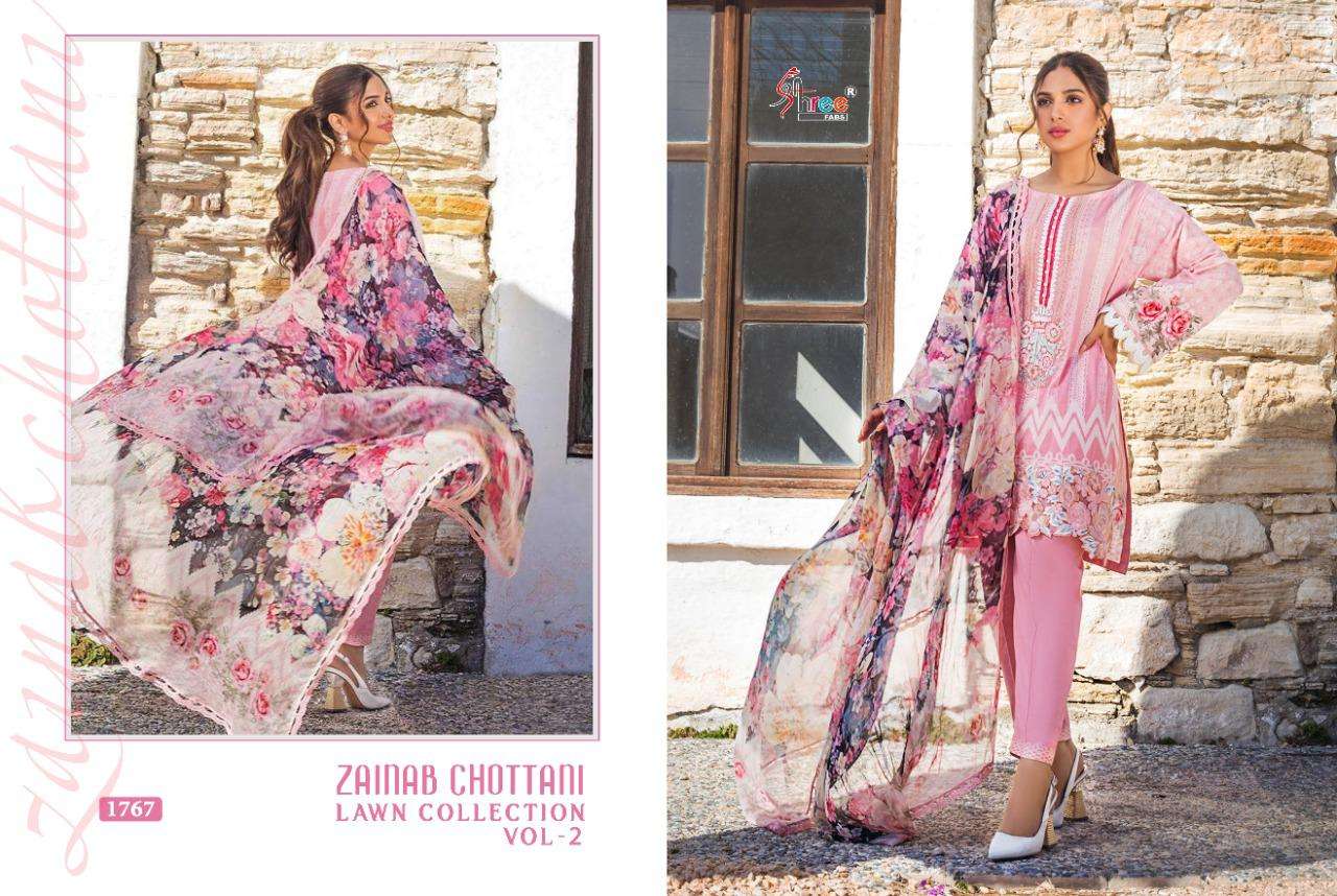 Shree Zainab Chottani Lawn Collection  Vol 2 Pure Lawn Cotton  Buy Pakistani Salwar Suits