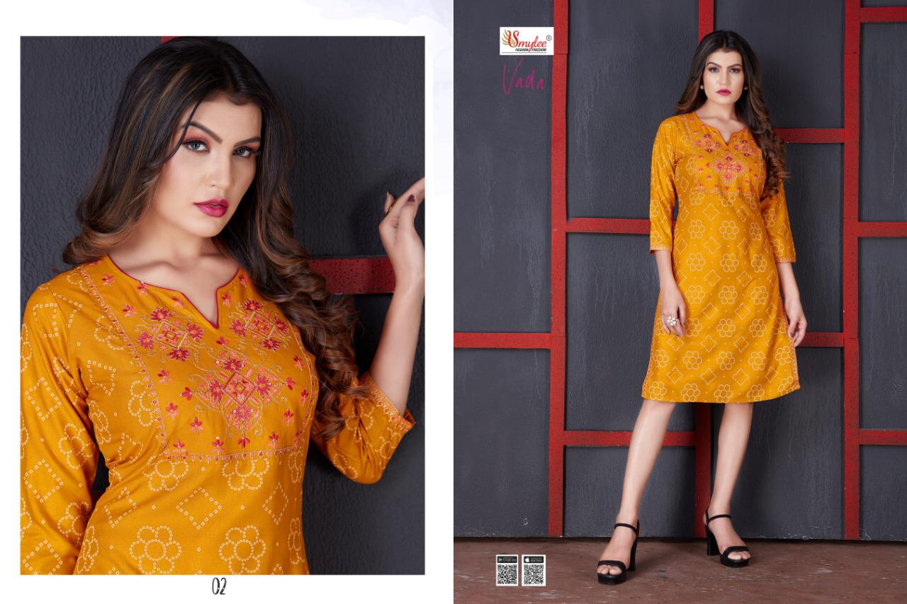 Smylee Vada Heavy Rayon Designer Kurti Buy  Rayon Fancy Kurti Manufacturer