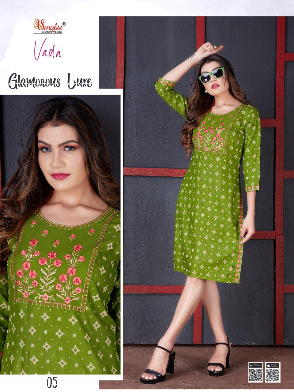 Smylee Vada Heavy Rayon Designer Kurti Buy  Rayon Fancy Kurti Manufacturer