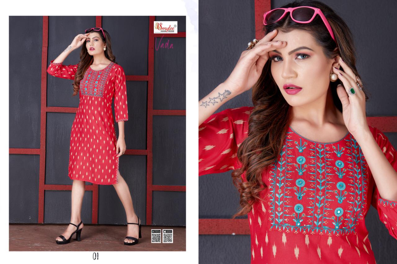 Smylee Vada Heavy Rayon Designer Kurti Buy  Rayon Fancy Kurti Manufacturer