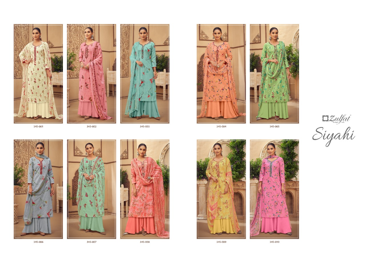 Zulfat Siyahi  Vol  3 Cotton Digital Printed Dress Material
