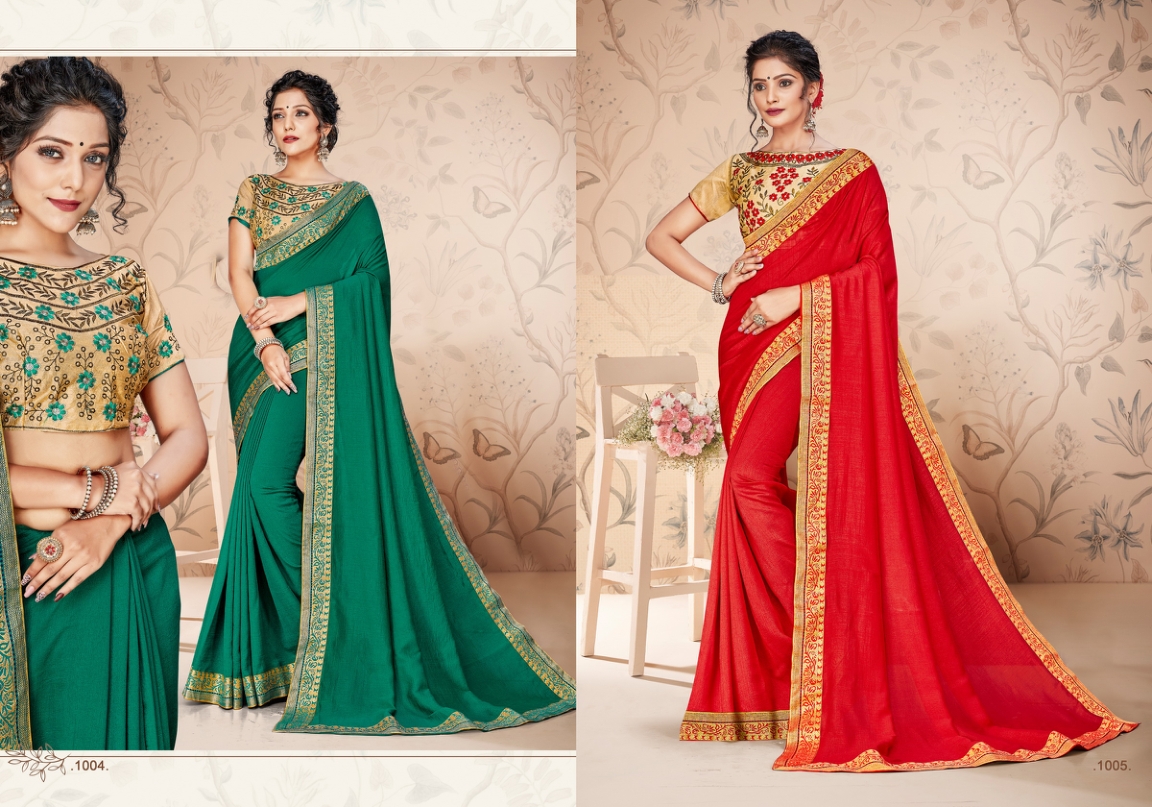 Ranjna Anaisha Fancy Border Work Blouse Designer Saree Collection