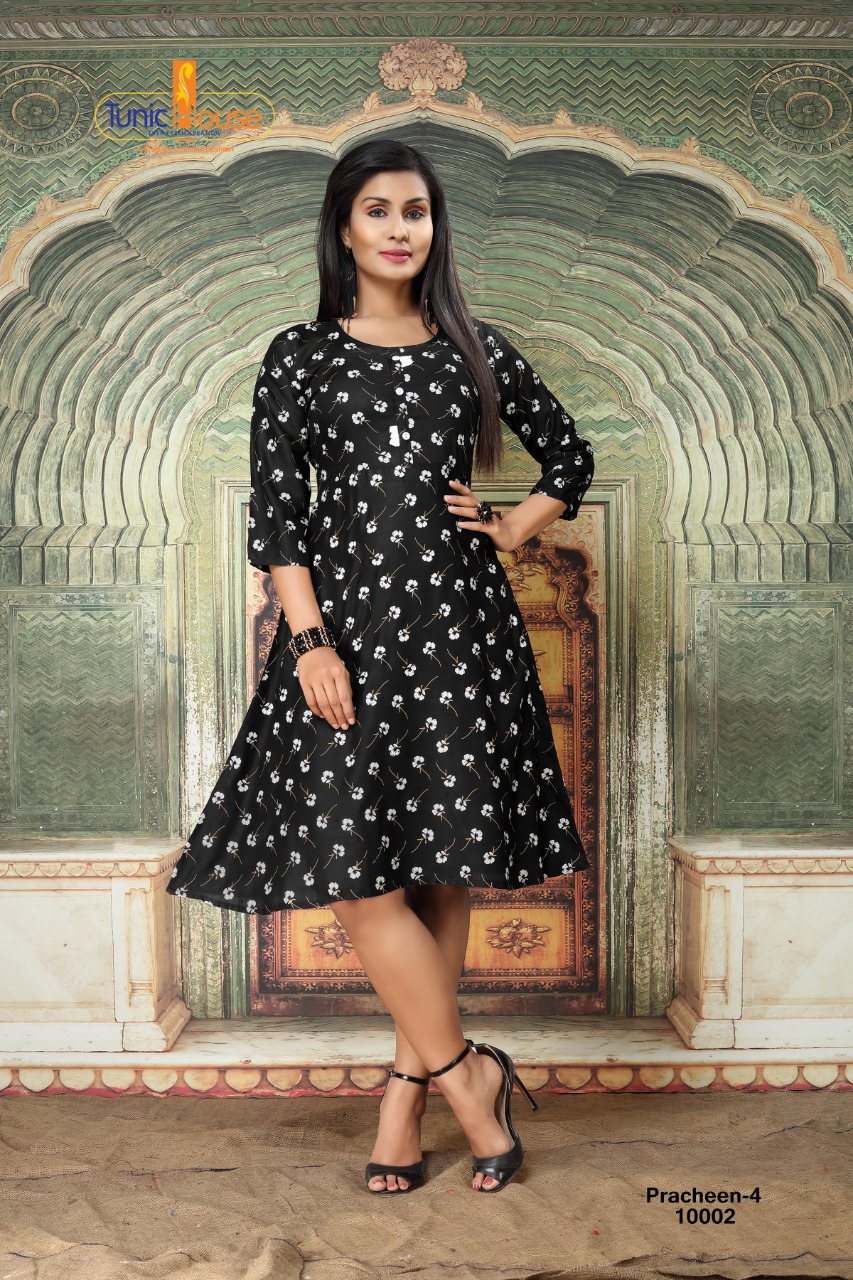 Tunic House Pracheen-4 Rayon Print Kurti Catalouges