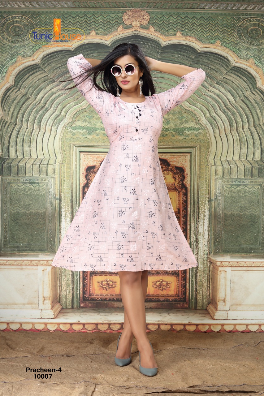 Tunic House Pracheen-4 Rayon Print Kurti Catalouges