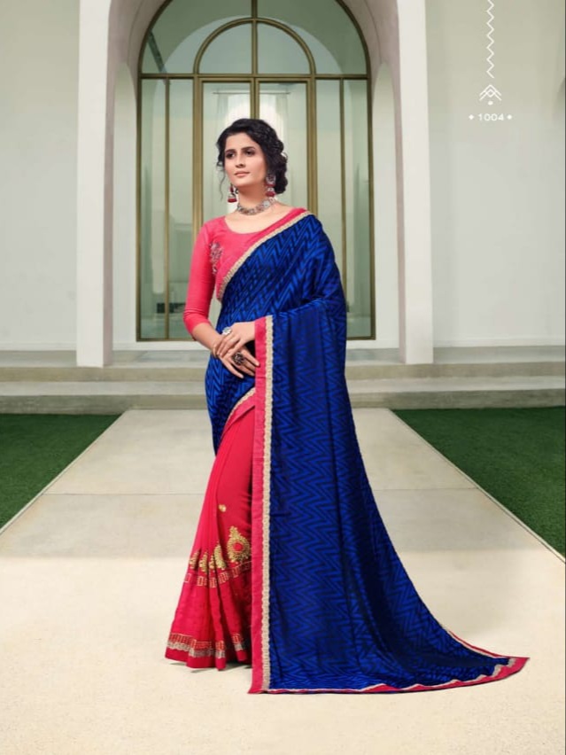 Ranjna Weekend Catalogue Half Half Saree Work Blouse Amazing Collection