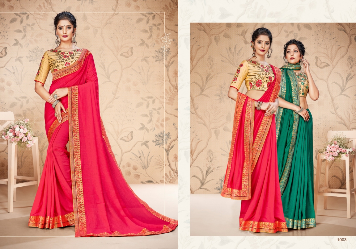 Ranjna Anaisha Fancy Border Work Blouse Designer Saree Collection