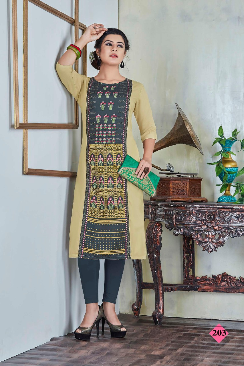 Tunic House Hazel Vol-4 Digital Printed Kurti Catalouge