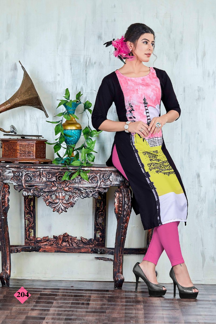 Tunic House Hazel Vol-4 Digital Printed Kurti Catalouge