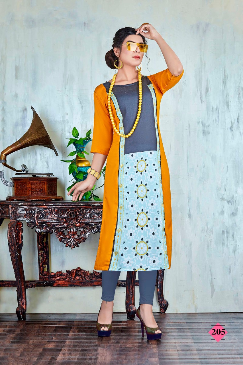 Tunic House Hazel Vol-4 Digital Printed Kurti Catalouge