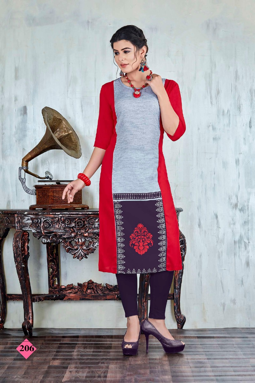 Tunic House Hazel Vol-4 Digital Printed Kurti Catalouge