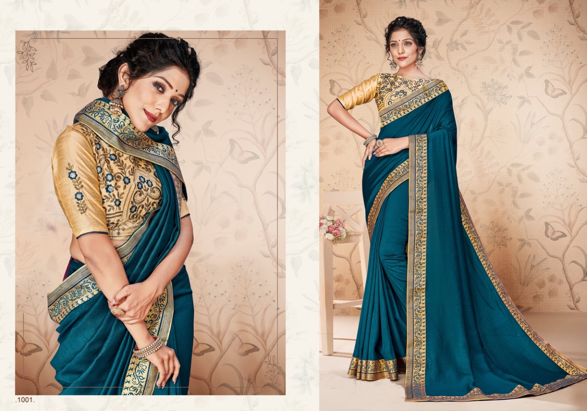 Ranjna Anaisha Fancy Border Work Blouse Designer Saree Collection