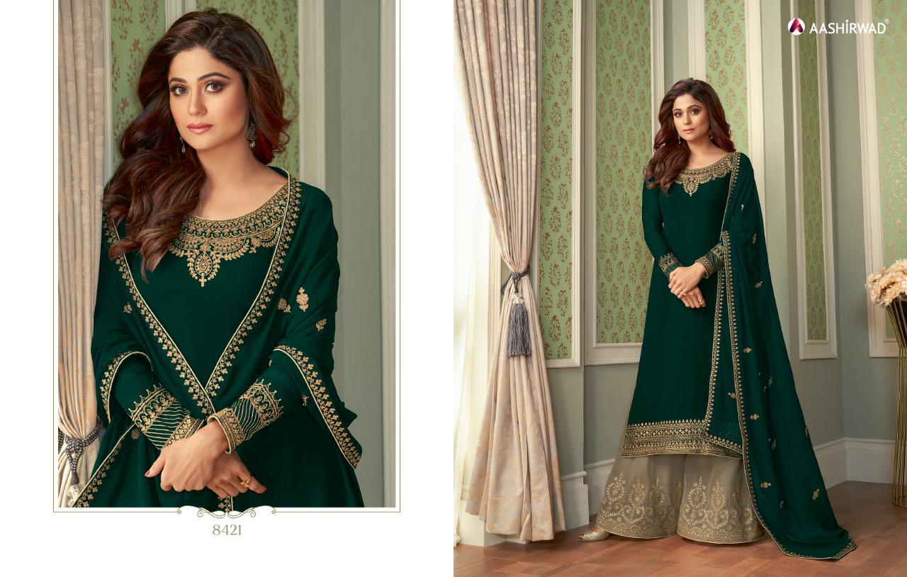 Aashirwad Superb 8419 Series Embroidery Salwar Kameez Catalog