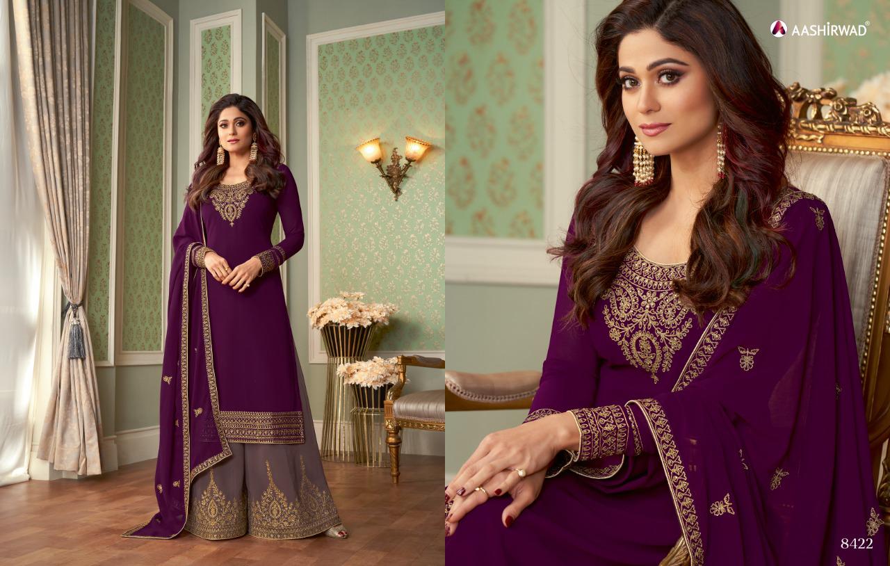 Aashirwad Superb 8419 Series Embroidery Salwar Kameez Catalog