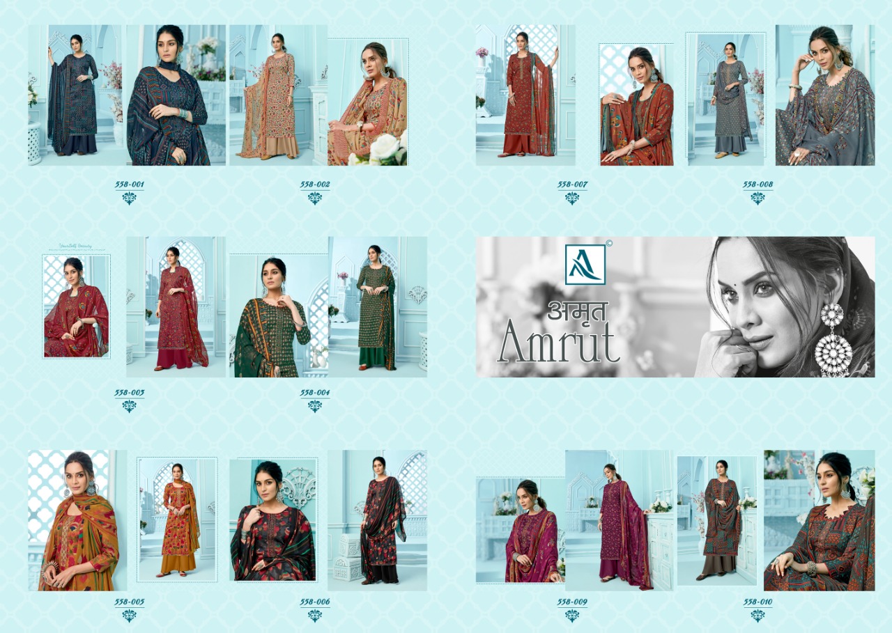 Alok Amrut Cotton  Designer Buy Embroidered Dress For Catalog