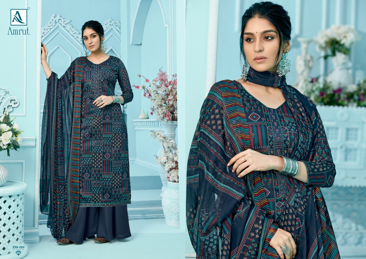 Alok Amrut Cotton  Designer Buy Embroidered Dress For Catalog