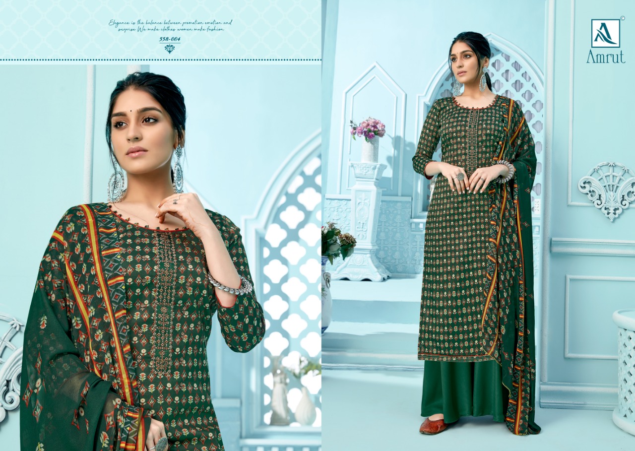 Alok Amrut Cotton  Designer Buy Embroidered Dress For Catalog