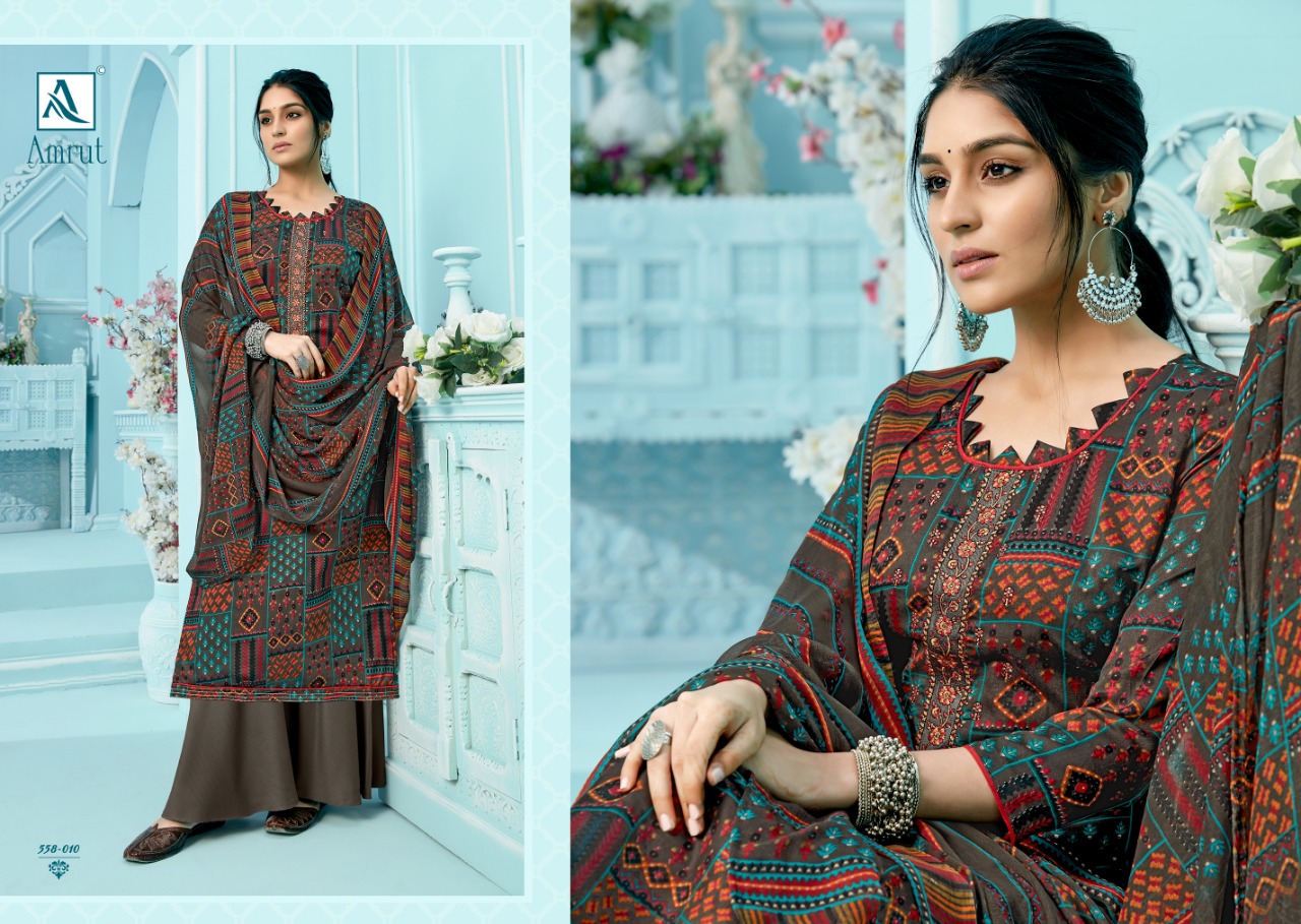 Alok Amrut Cotton  Designer Buy Embroidered Dress For Catalog