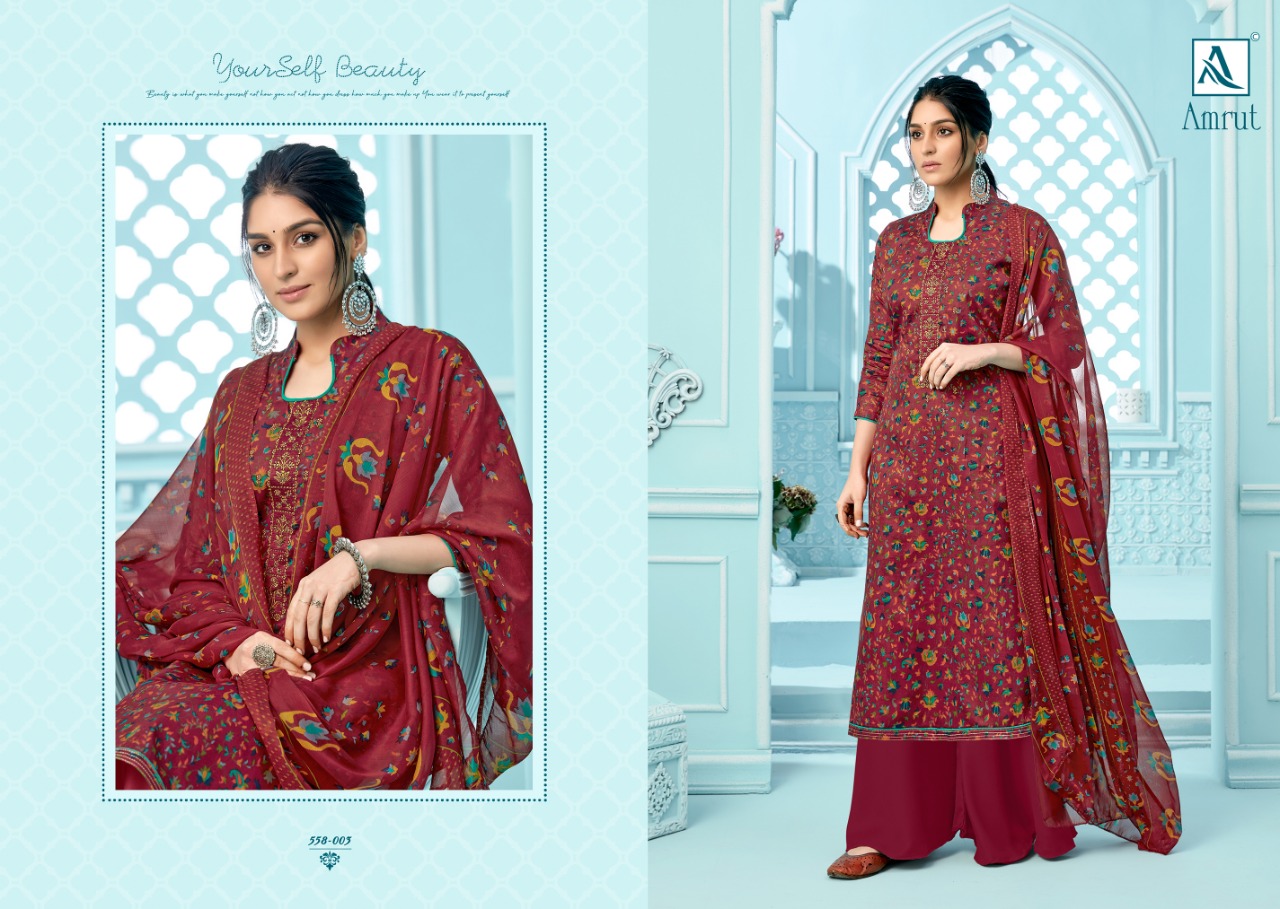 Alok Amrut Cotton  Designer Buy Embroidered Dress For Catalog