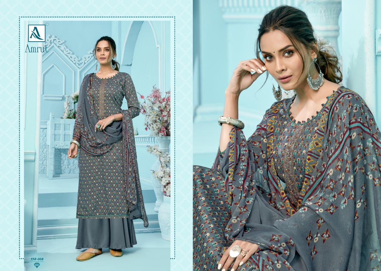 Alok Amrut Cotton  Designer Buy Embroidered Dress For Catalog