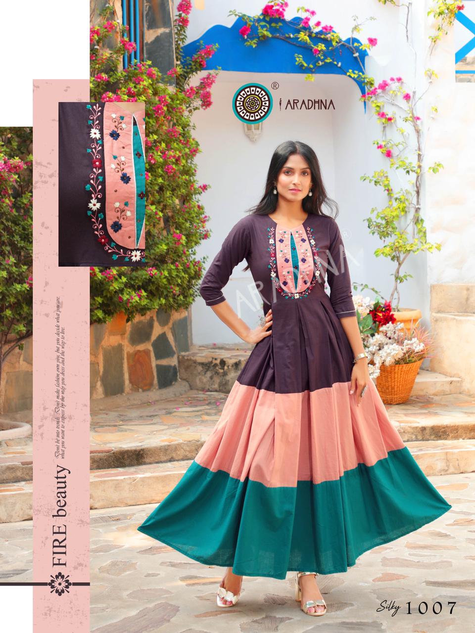 Aradhna Silky Vol 1 Designer Cotton Party Wear Kurti Catalog