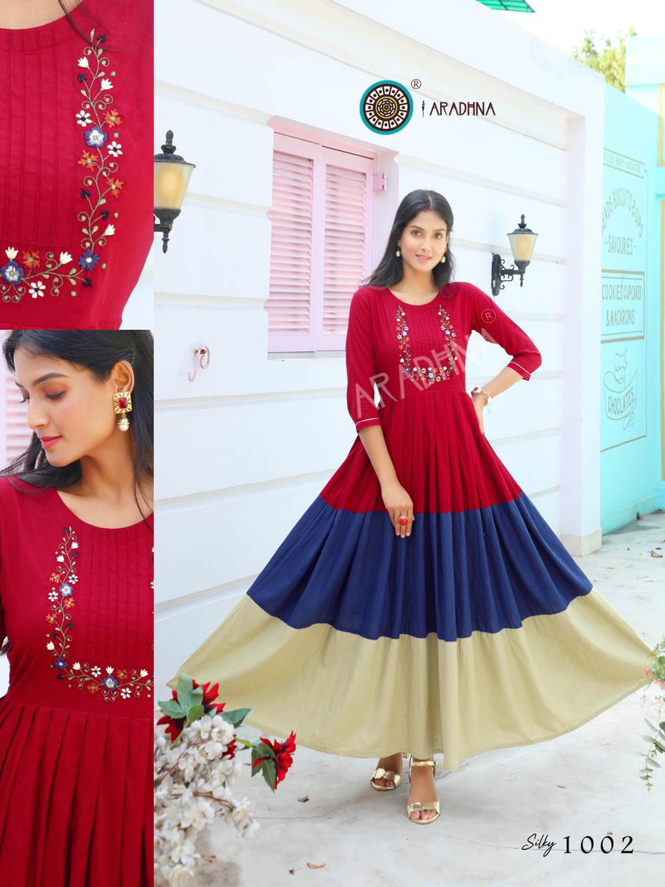 Aradhna Silky Vol 1 Designer Cotton Party Wear Kurti Catalog