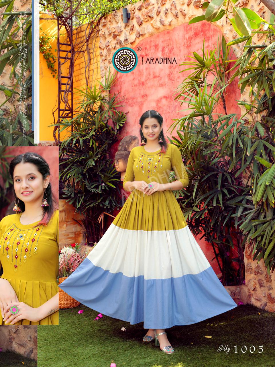 Aradhna Silky Vol 1 Designer Cotton Party Wear Kurti Catalog