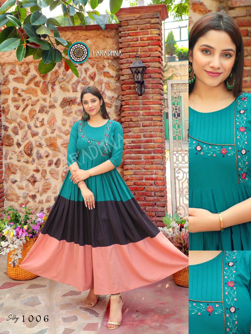 Aradhna Silky Vol 1 Designer Cotton Party Wear Kurti Catalog