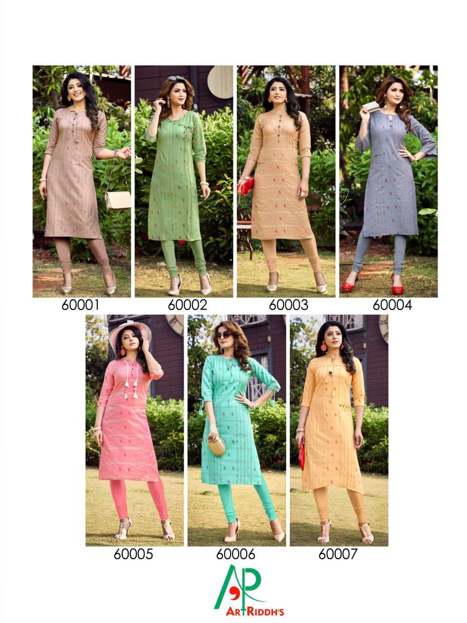 Art Riddh's Tjori Designer Jacquard Kurti  Catalog