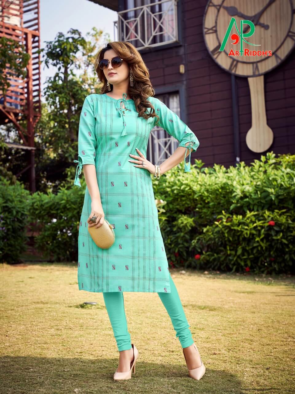 Art Riddh's Tjori Designer Jacquard Kurti  Catalog