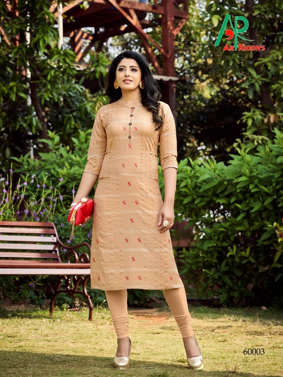 Art Riddh's Tjori Designer Jacquard Kurti  Catalog