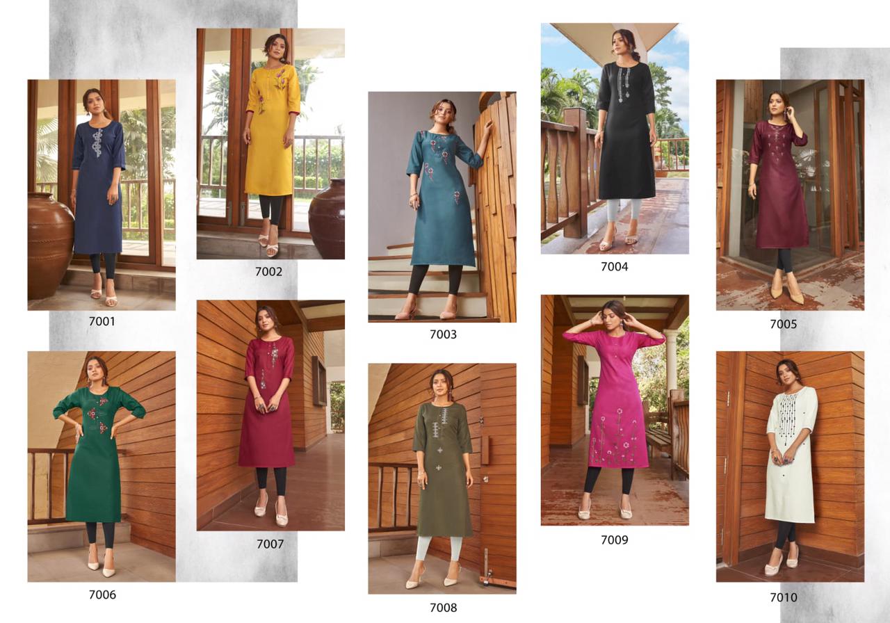 Banwery Blend Vol 7 Fancy Cotton Embroidery Kurti  Catalog