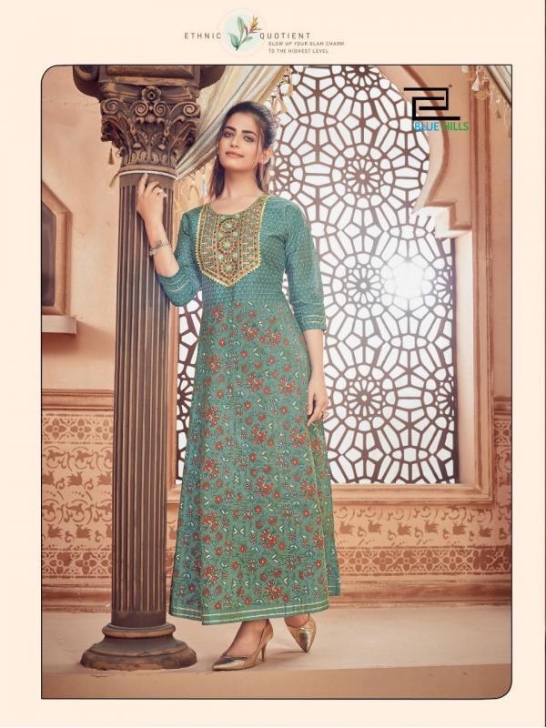 Blue Hills Ada Designer Cotton Anarkali Long Kurti Catalog