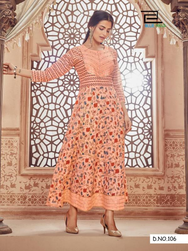 Blue Hills Ada Designer Cotton Anarkali Long Kurti Catalog