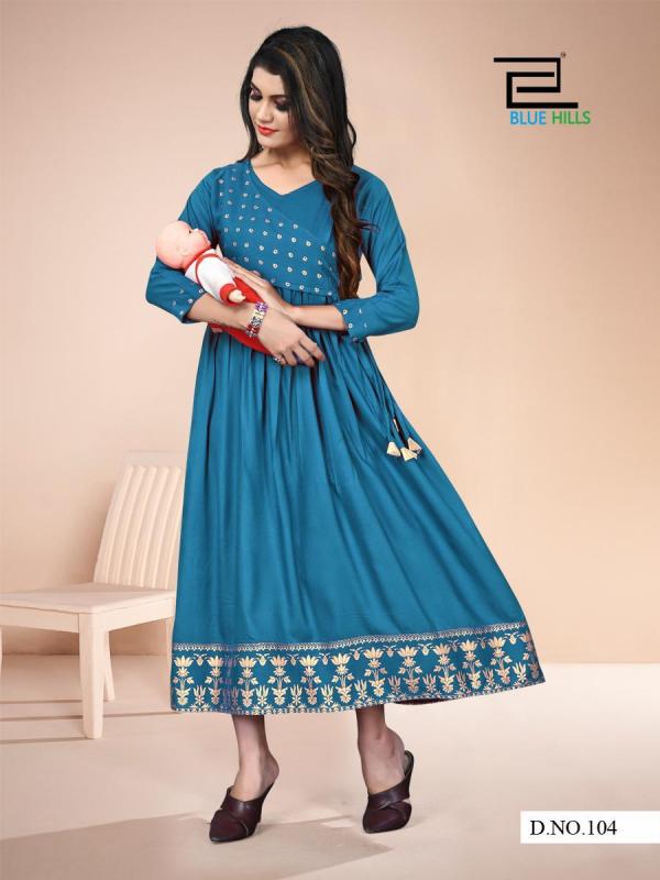 Blue Hills Badhai Ho Vol 1 Rayon Fancy Feeding Kurti Catalog