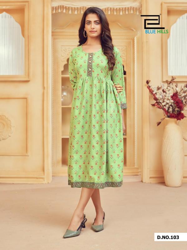 Blue Hills Velly Vol 1 Rayon Designer Casual Kurti Catalog