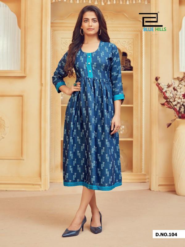 Blue Hills Velly Vol 1 Rayon Designer Casual Kurti Catalog