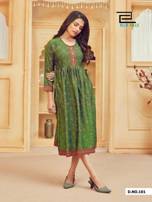 Blue Hills Velly Vol 1 Rayon Designer Casual Kurti Catalog