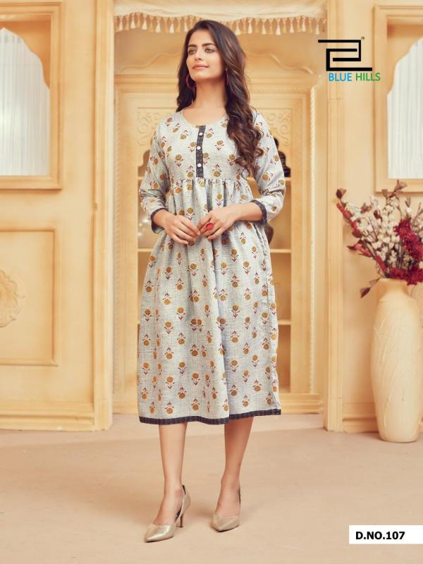 Blue Hills Velly Vol 1 Rayon Designer Casual Kurti Catalog