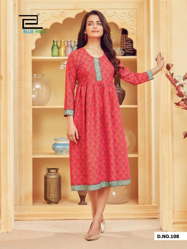 Blue Hills Velly Vol 1 Rayon Designer Casual Kurti Catalog