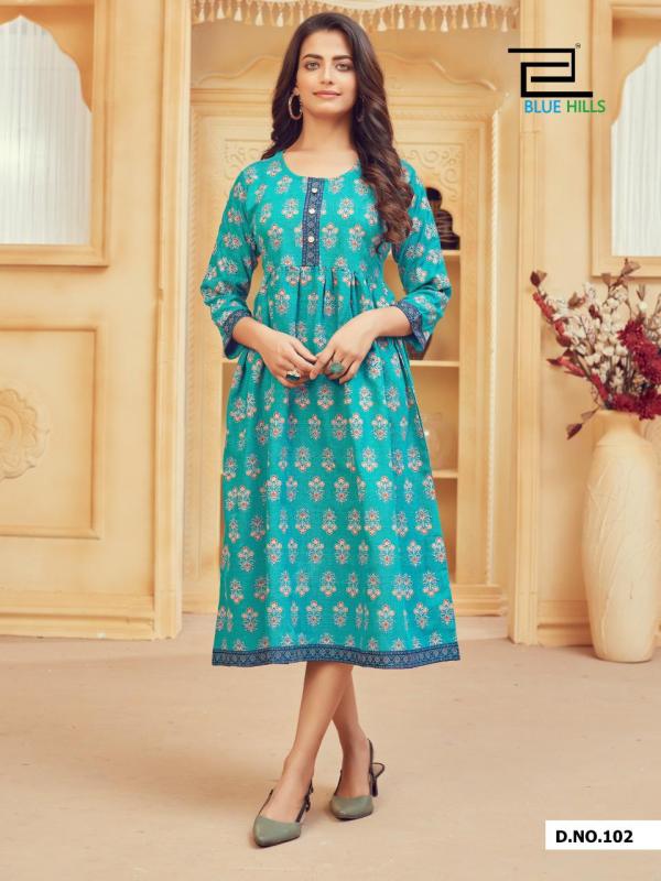 Blue Hills Velly Vol 1 Rayon Designer Casual Kurti Catalog