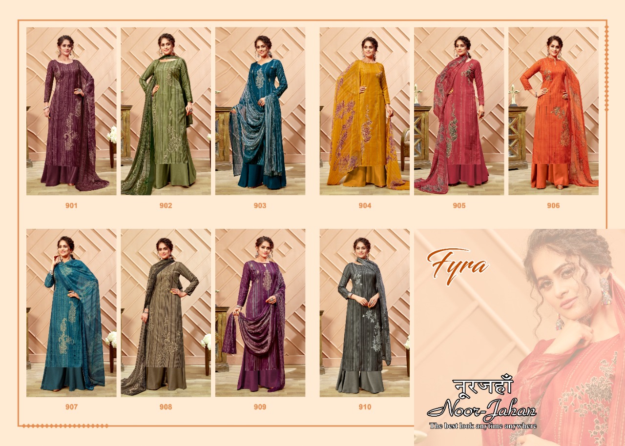 Fyra Noor Jahan Designer Cotton Printed Dress Material
