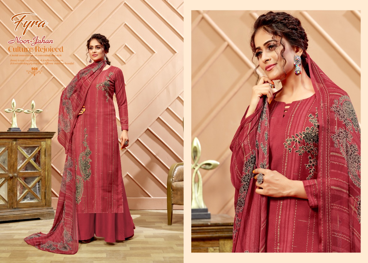 Fyra Noor Jahan Designer Cotton Printed Dress Material