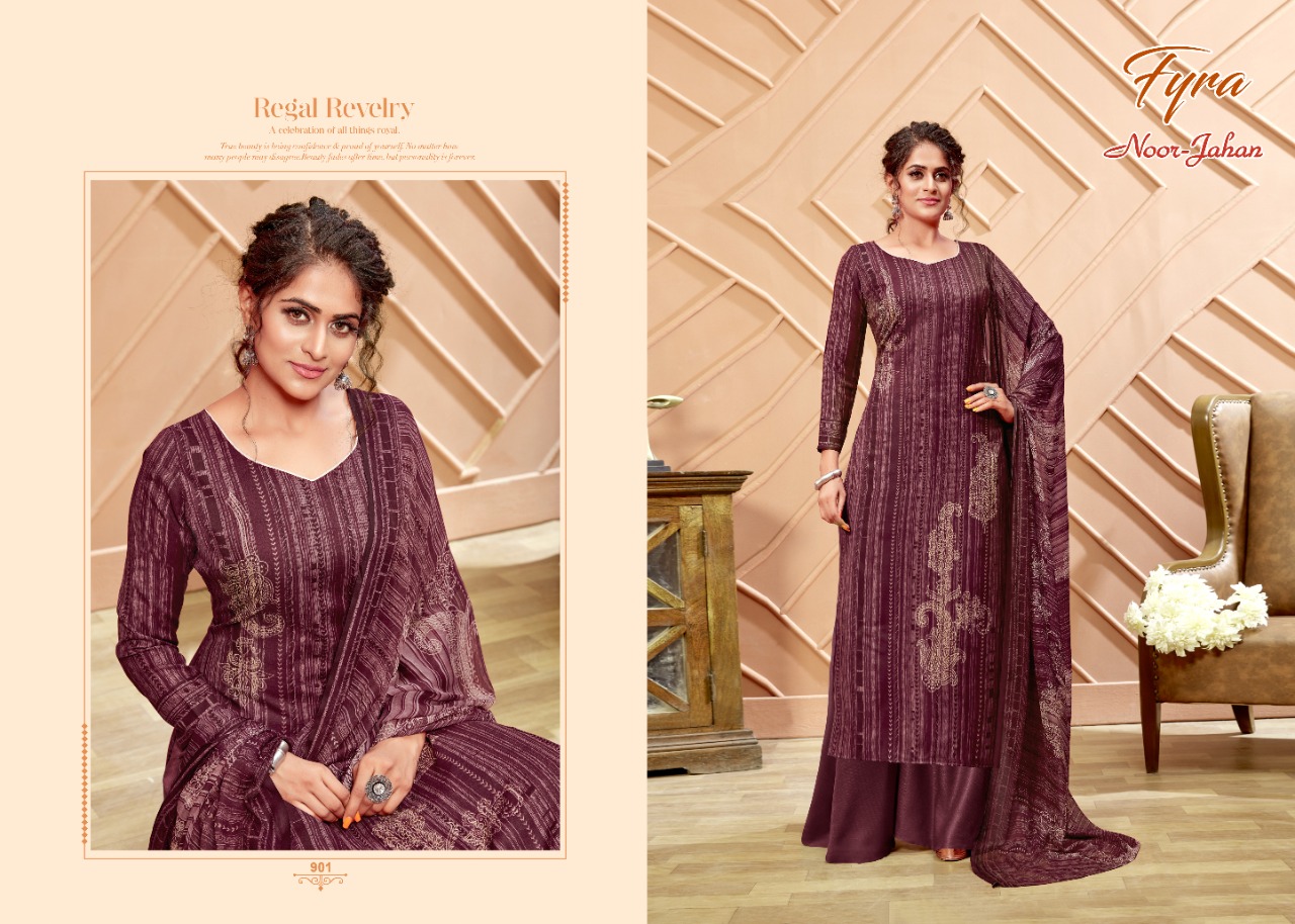 Fyra Noor Jahan Designer Cotton Printed Dress Material