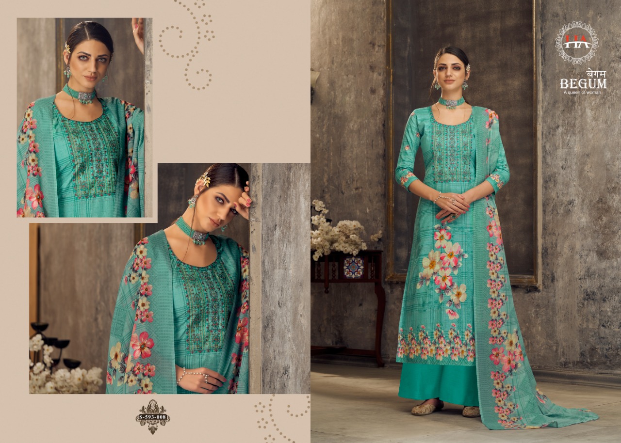 Harshit Begum Designer Cotton Digital Printed Salwar Suits Catlaog