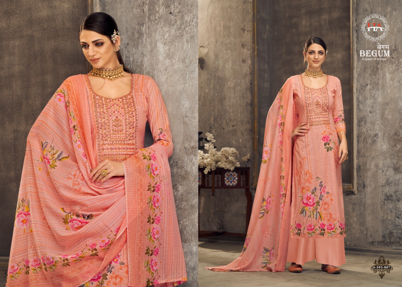 Harshit Begum Designer Cotton Digital Printed Salwar Suits Catlaog