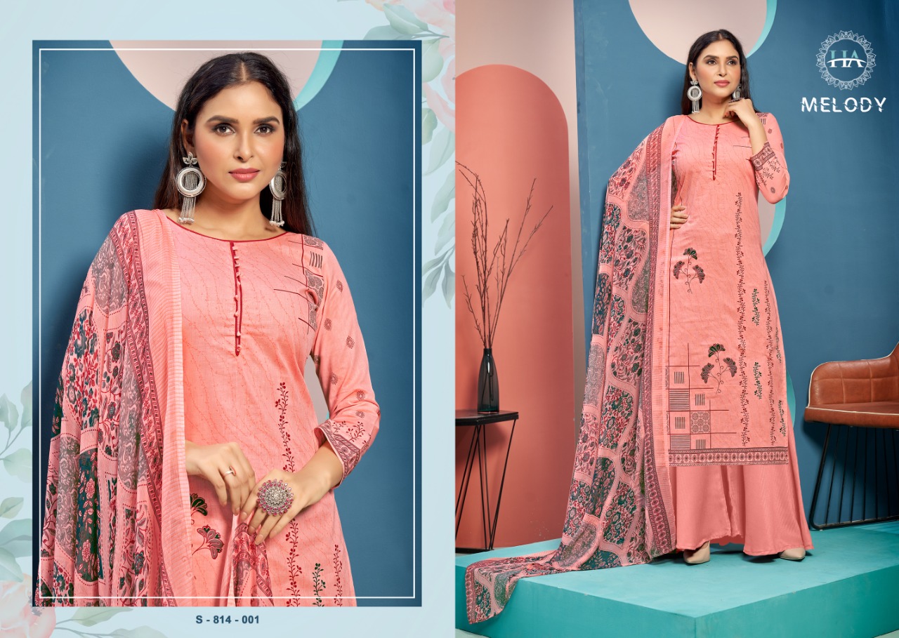 Harshit Melody Designer Cotton Dress Material Catalog