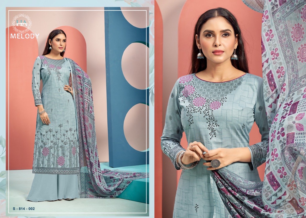Harshit Melody Designer Cotton Dress Material Catalog