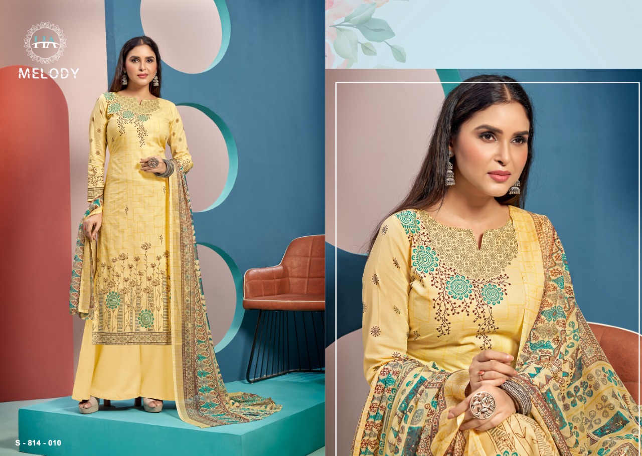 Harshit Melody Designer Cotton Dress Material Catalog