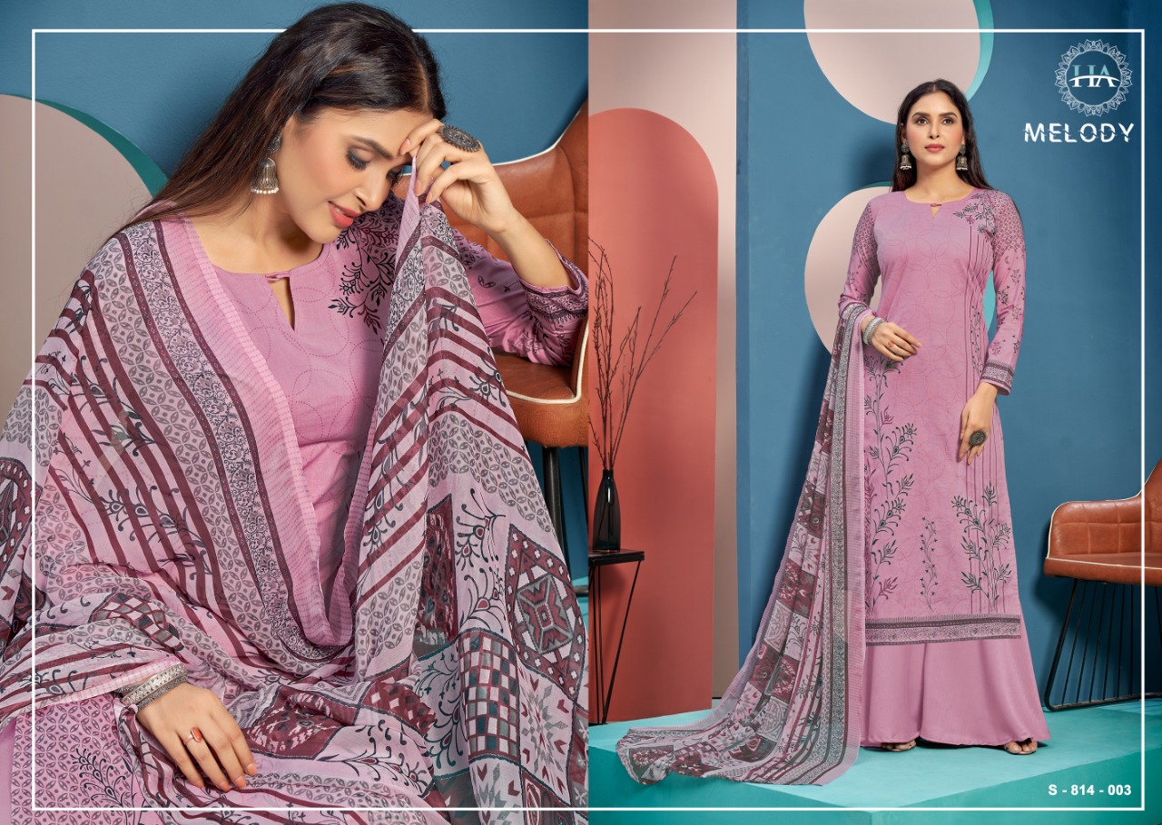 Harshit Melody Designer Cotton Dress Material Catalog