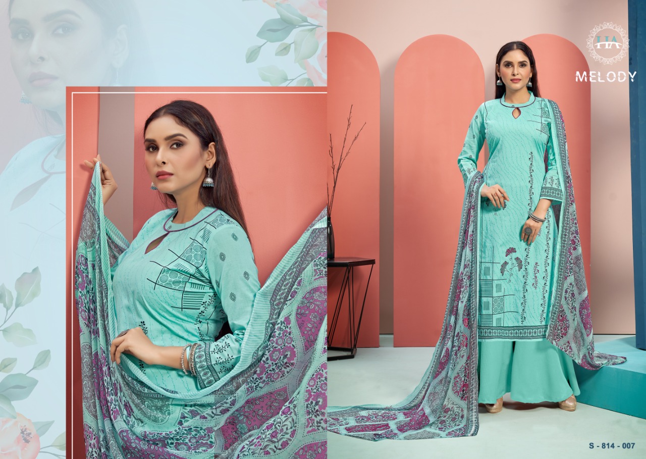 Harshit Melody Designer Cotton Dress Material Catalog